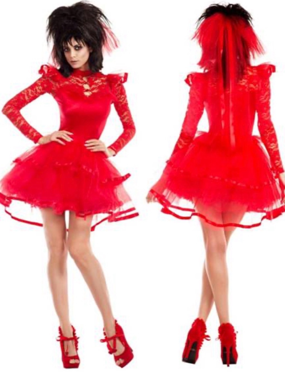 Red Layered Tulle Halloween Dress size 4-6